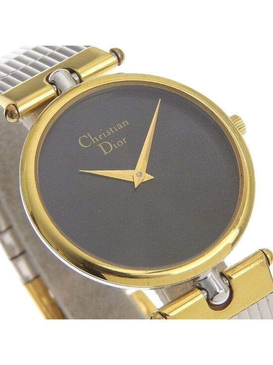 Dior Christian Stainless Steel Gold Plated Silver Quartz Analog main image 5